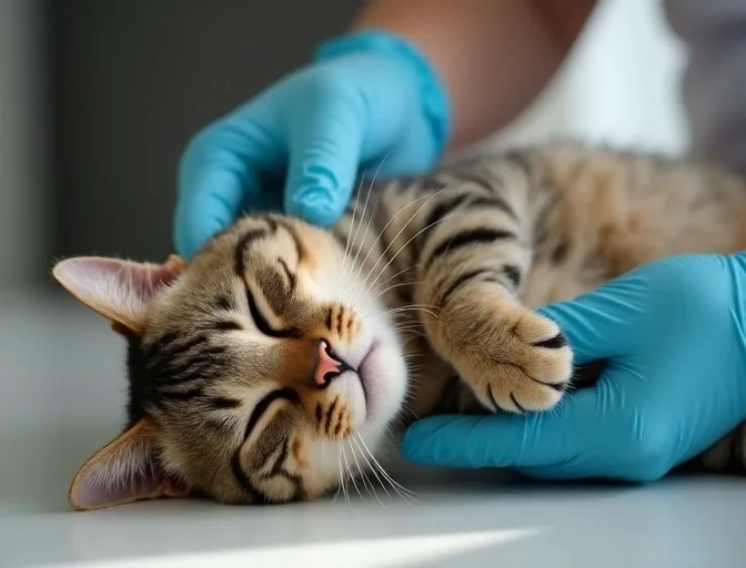 Specialist carefully handling a deceased cat with dignity in Tottenham